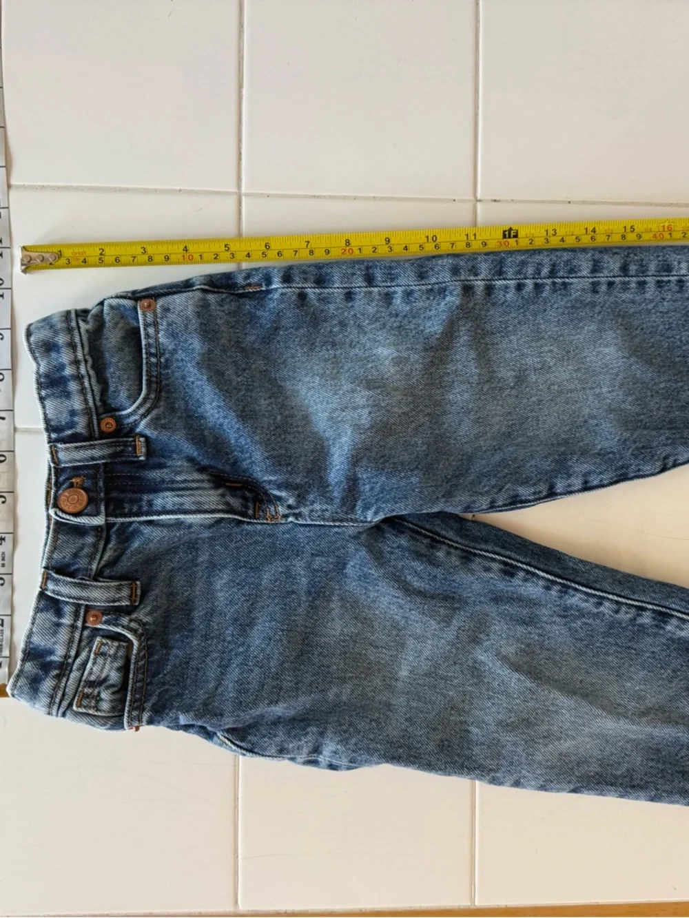 J. Crew Girls Sz 4 High Waist Mom Jeans Adjustable Waist 100% Cotton Crew Cuts - Picture 10 of 11